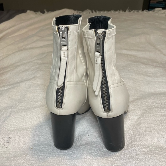 AllSaints White Leather Booties - Picture 4 of 4